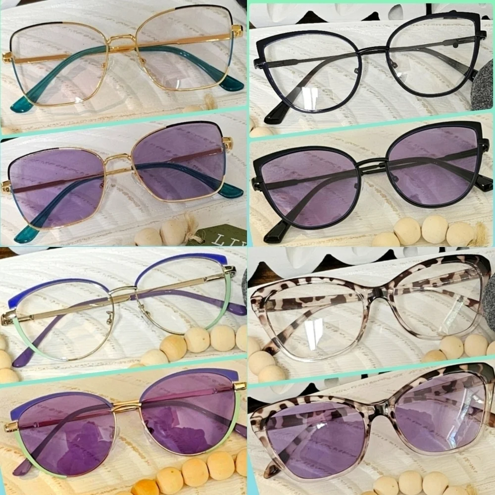 LOT OF 14 BLUE LIGHT BLOCKING TRANSITION FASHION GLASSES -ALL BRAND NEW!